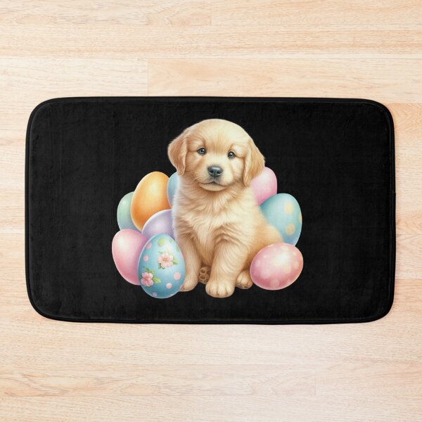 Item preview, Golden Retriever Puppy with Easter Eggs designed and sold by rustonpoldoks.
