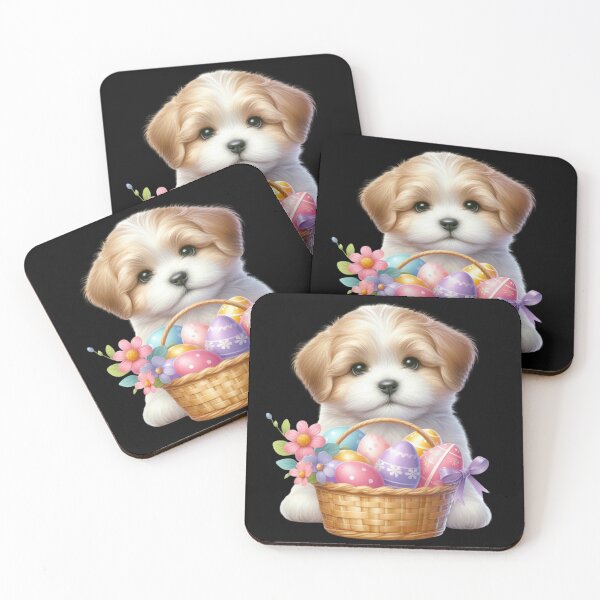 Item preview, Puppy with Easter Egg Basket designed and sold by rustonpoldoks.