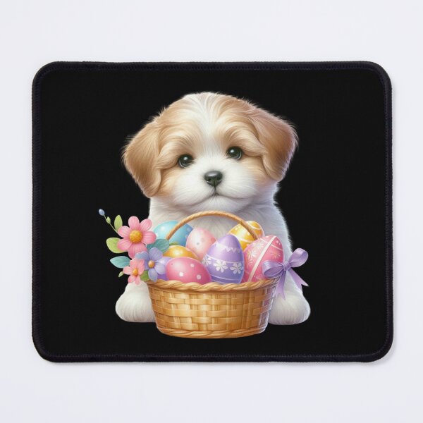 Item preview, Puppy with Easter Egg Basket designed and sold by rustonpoldoks.
