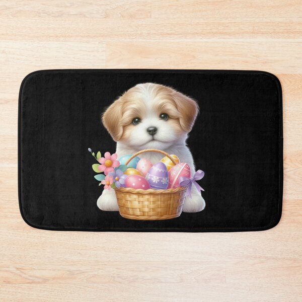 Item preview, Puppy with Easter Egg Basket designed and sold by rustonpoldoks.