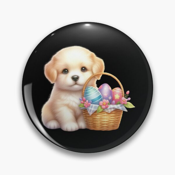 Item preview, Cute Puppy with Easter Basket designed and sold by rustonpoldoks.