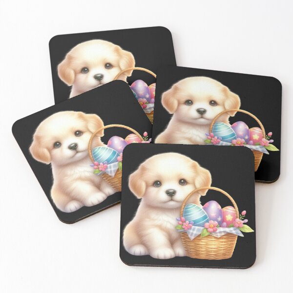 Item preview, Cute Puppy with Easter Basket designed and sold by rustonpoldoks.