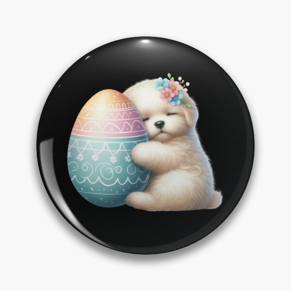 Item preview, Adorable Puppy with Easter Egg designed and sold by rustonpoldoks.