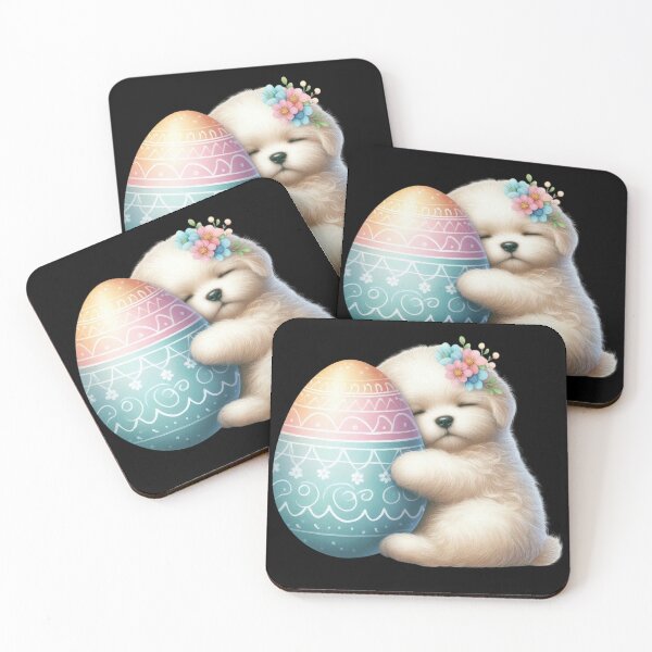 Item preview, Adorable Puppy with Easter Egg designed and sold by rustonpoldoks.