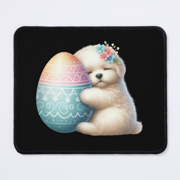 Item preview, Adorable Puppy with Easter Egg designed and sold by rustonpoldoks.