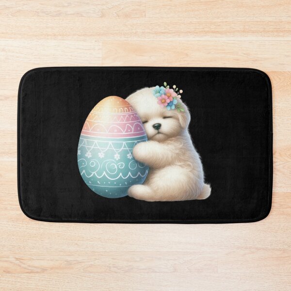 Item preview, Adorable Puppy with Easter Egg designed and sold by rustonpoldoks.