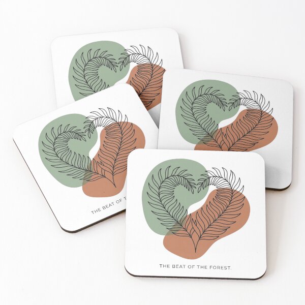 Item preview, The Beat of the Forest Heart Shaped Fern Leaf Line Art designed and sold by WillCraftx.