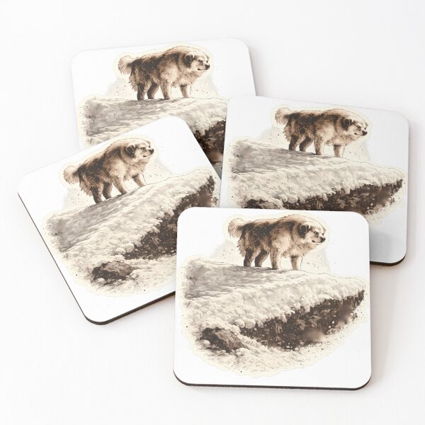 Item preview, Hairy dog on a snow-covered ridge designed and sold by SouthViper.