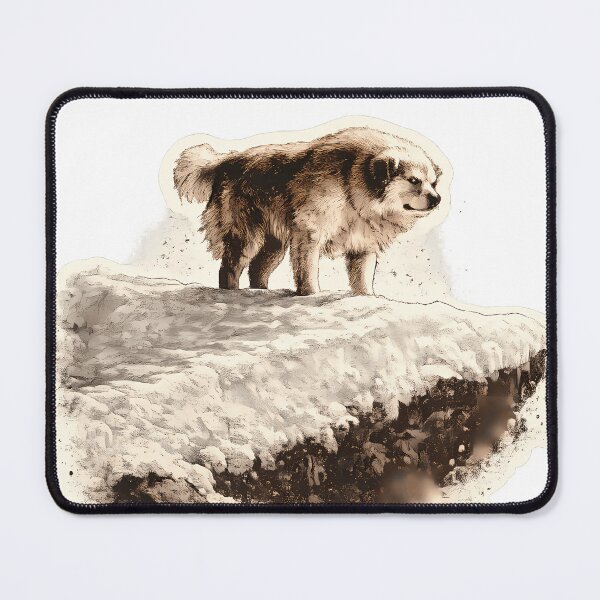 Item preview, Hairy dog on a snow-covered ridge designed and sold by SouthViper.