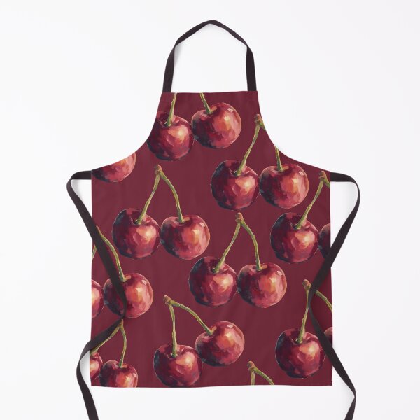 Item preview, Watercolor Cherry Pattern | Dark Cherry Aesthetic Seamless Fruit Design designed and sold by NOUURRRR.