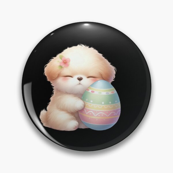 Item preview, Cute Puppy with Easter Egg designed and sold by rustonpoldoks.