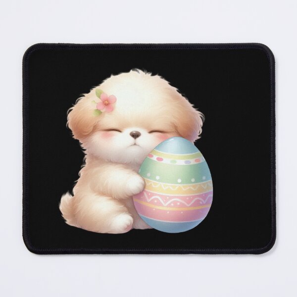 Item preview, Cute Puppy with Easter Egg designed and sold by rustonpoldoks.