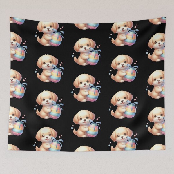 Item preview, Cute Puppy with Easter Egg designed and sold by rustonpoldoks.