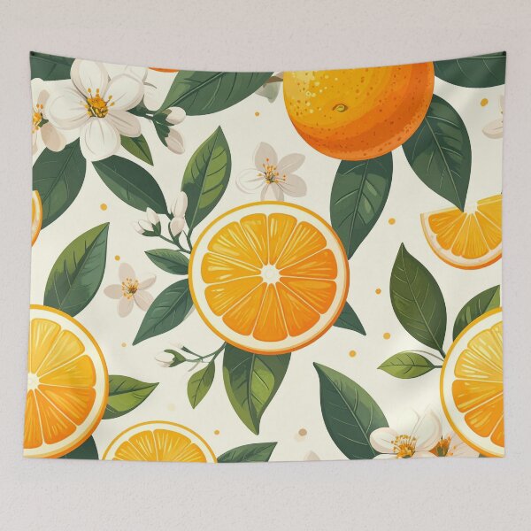 Item preview, Seamless Citrus Floral Pattern with Orange Blossoms designed and sold by Donlaporn.