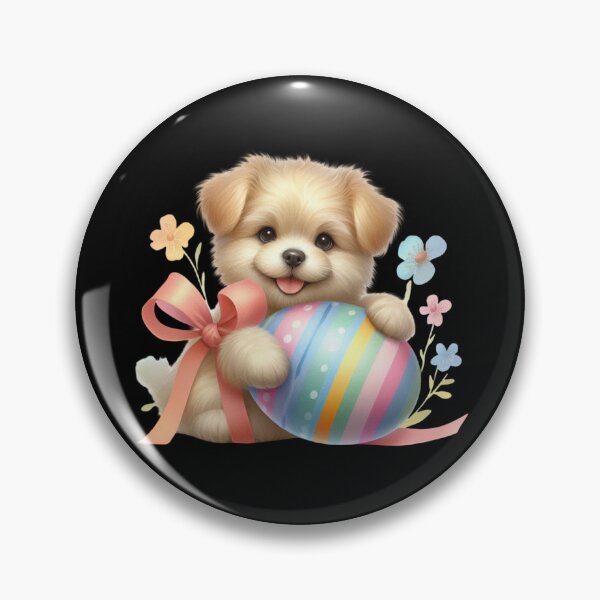 Item preview, Cute Puppy with Easter Egg designed and sold by rustonpoldoks.