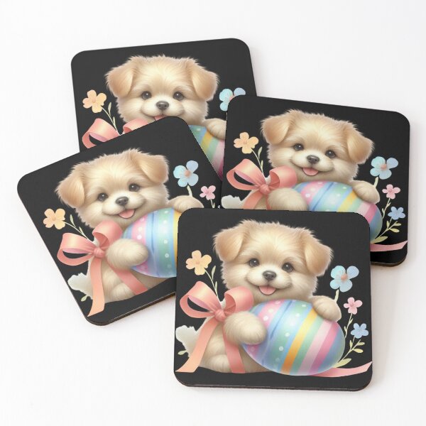 Item preview, Cute Puppy with Easter Egg designed and sold by rustonpoldoks.