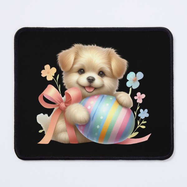 Item preview, Cute Puppy with Easter Egg designed and sold by rustonpoldoks.