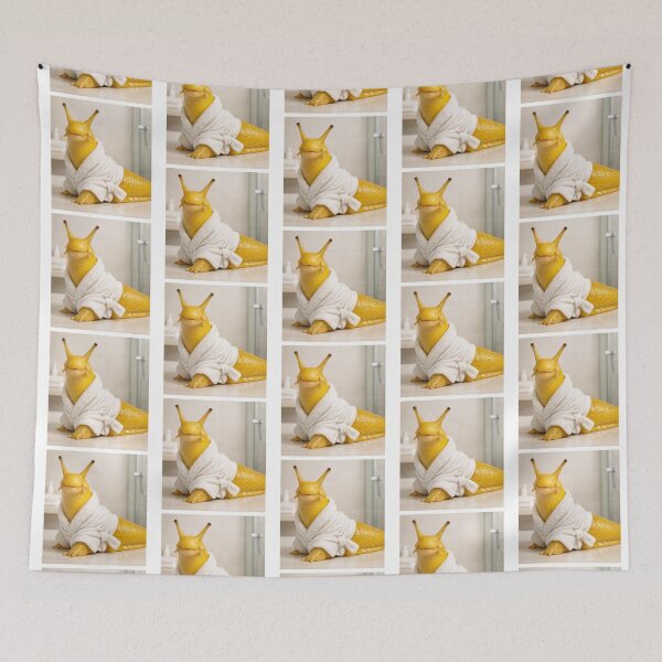 Item preview, Cozy Bathrobe Banana Slug designed and sold by Sillytoe.