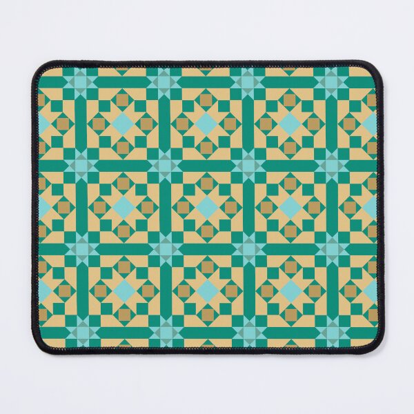 Item preview, Geometric Pattern: Canterbury: Turquoise designed and sold by Red Wolf.