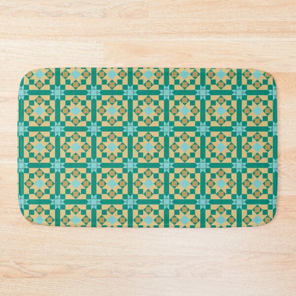 Item preview, Geometric Pattern: Canterbury: Turquoise designed and sold by Red Wolf.