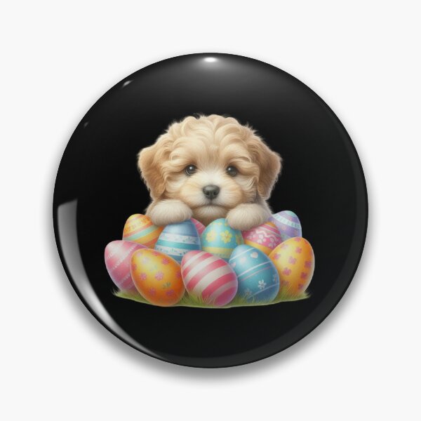 Item preview, Puppy with Colorful Easter Eggs designed and sold by rustonpoldoks.