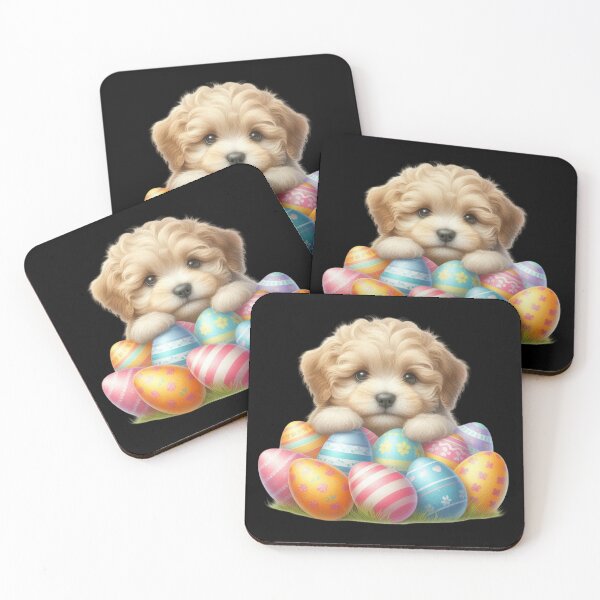 Item preview, Puppy with Colorful Easter Eggs designed and sold by rustonpoldoks.