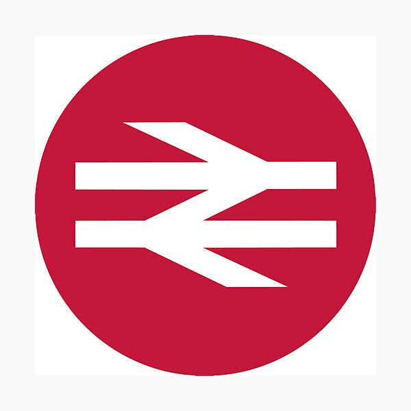 Item preview, Vintage British Railway Inspired Symbol – Retro Rail Travel Graphic designed and sold by PIXEL POP DESIGNS - Beyond the Norm!.