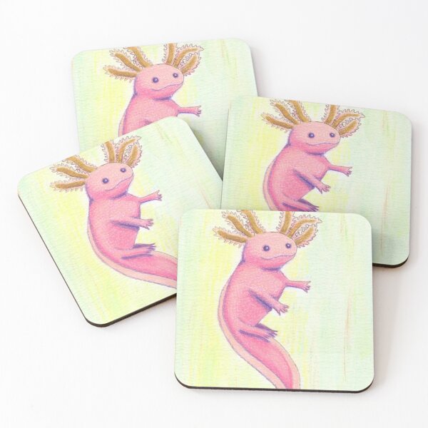 Item preview, Hand Drawn Watercolor Axolotl designed and sold by MyCuriousMagpie.