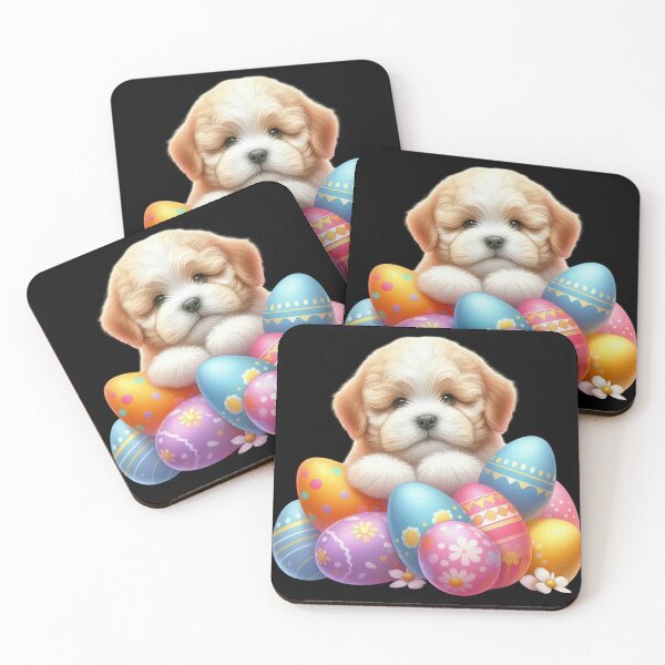 Item preview, Puppy with Colorful Easter Eggs designed and sold by rustonpoldoks.