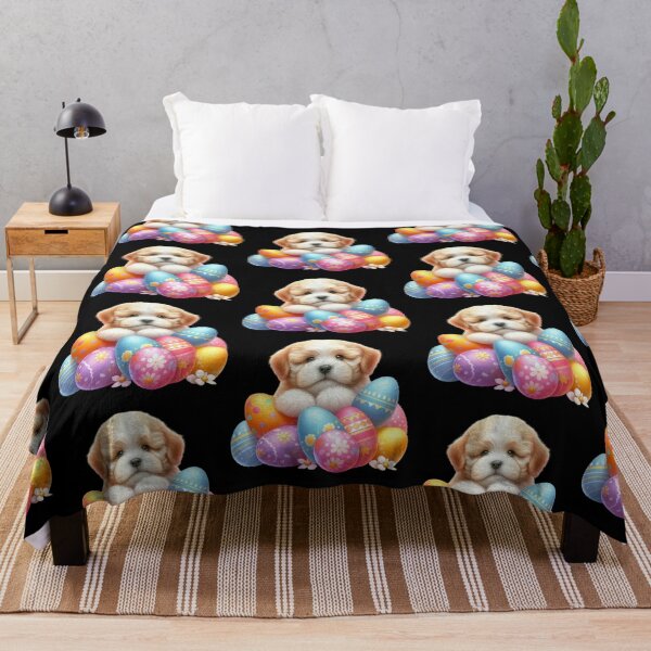 Item preview, Puppy with Colorful Easter Eggs designed and sold by rustonpoldoks.
