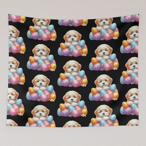 Item preview, Puppy with Colorful Easter Eggs designed and sold by rustonpoldoks.