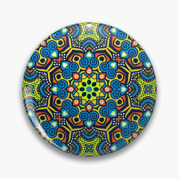 Item preview, Blue, Yellow, And Lime Mexican Tile Art Pattern designed and sold by DEC02.