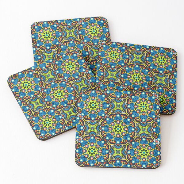 Item preview, Blue, Yellow, And Lime Mexican Tile Art Pattern designed and sold by DEC02.