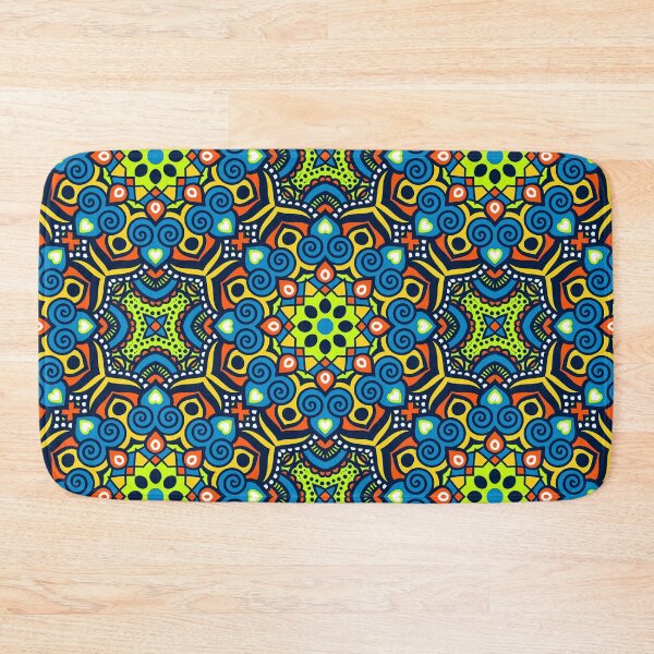 Item preview, Blue, Yellow, And Lime Mexican Tile Art Pattern designed and sold by DEC02.