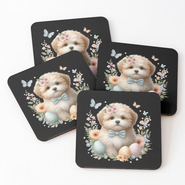 Item preview, Puppy with Floral Easter Theme designed and sold by rustonpoldoks.