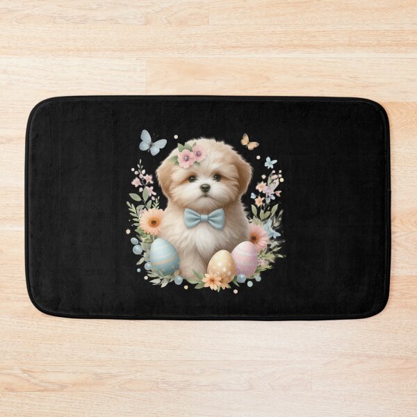 Item preview, Puppy with Floral Easter Theme designed and sold by rustonpoldoks.