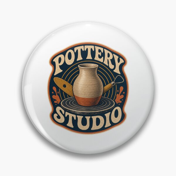 Item preview, Pottery Shirt Vintage Clay Studio Wheel Badge designed and sold by Freshloop Studio | Whimsical Vintage Art.