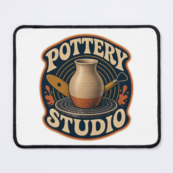 Item preview, Pottery Shirt Vintage Clay Studio Wheel Badge designed and sold by Freshloop Studio | Whimsical Vintage Art.
