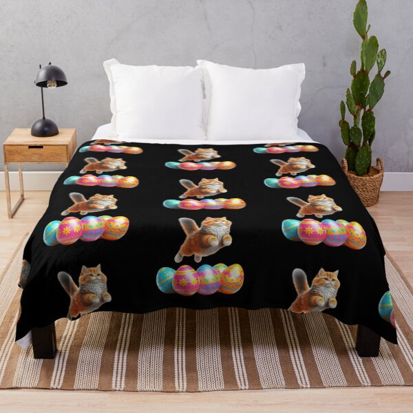 Item preview, Cat Leaping Over Colorful Easter Eggs designed and sold by rustonpoldoks.