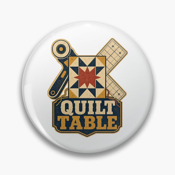 Item preview, Quilting Shirt Vintage Quilt Table Craft Badge designed and sold by Freshloop Studio | Whimsical Vintage Art.
