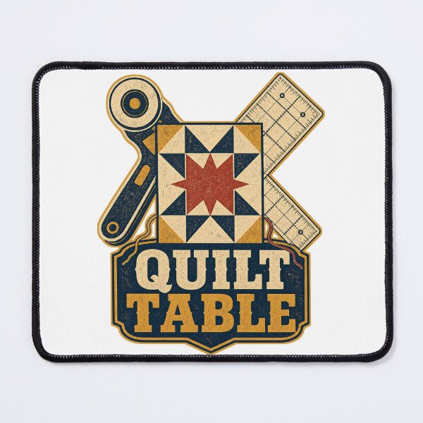 Item preview, Quilting Shirt Vintage Quilt Table Craft Badge designed and sold by Freshloop Studio | Whimsical Vintage Art.