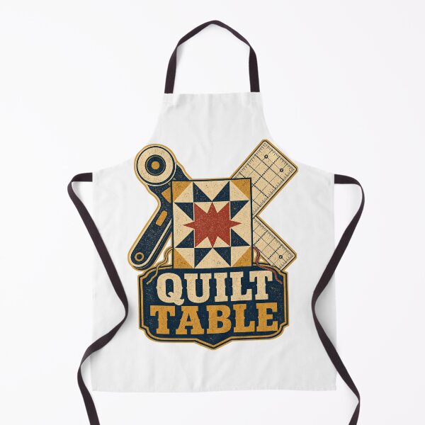 Item preview, Quilting Shirt Vintage Quilt Table Craft Badge designed and sold by Freshloop Studio | Whimsical Vintage Art.