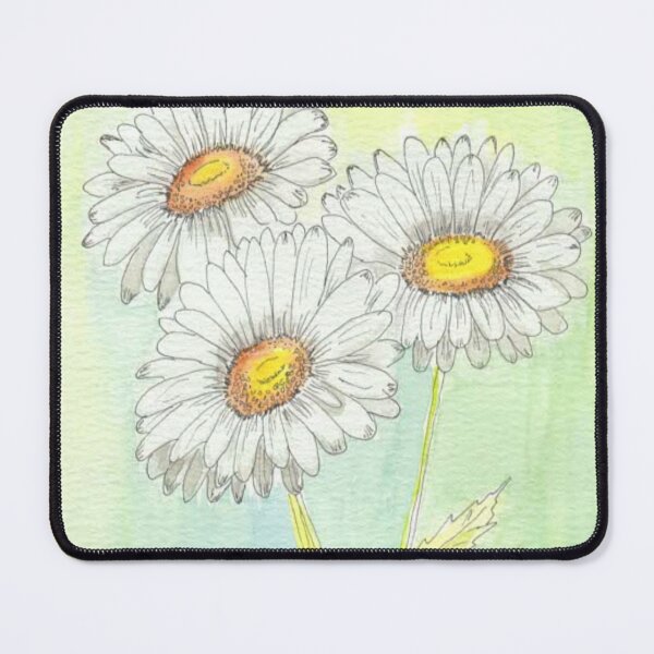 Item preview, Hand Painted White Watercolor Daisies designed and sold by MyCuriousMagpie.