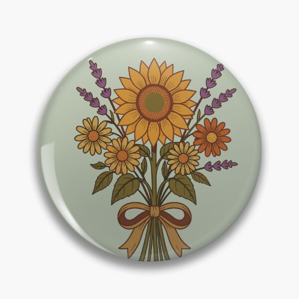 Artikelvorschau, Wildflower Soul – Vintage-Sonnenblumenstrauß entworfen und verkauft von artscreat.