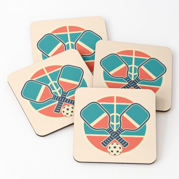 Item preview, Geometría de una cancha de pickleball retro - Insignia de pala y pelota designed and sold by LevelUpLab.