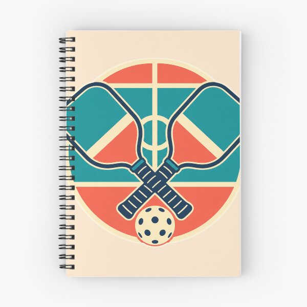 Item preview, Retro Pickleball Court Geometry - Paddle and Ball Badge designed and sold by LevelUpLab.