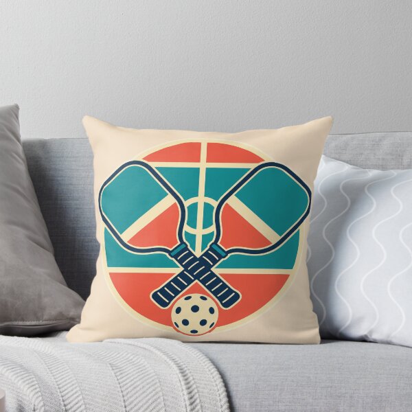 Item preview, Geometría de una cancha de pickleball retro - Insignia de pala y pelota designed and sold by LevelUpLab.