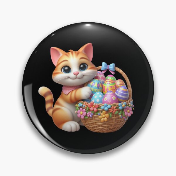 Item preview, Cute Kitten with Easter Basket designed and sold by rustonpoldoks.