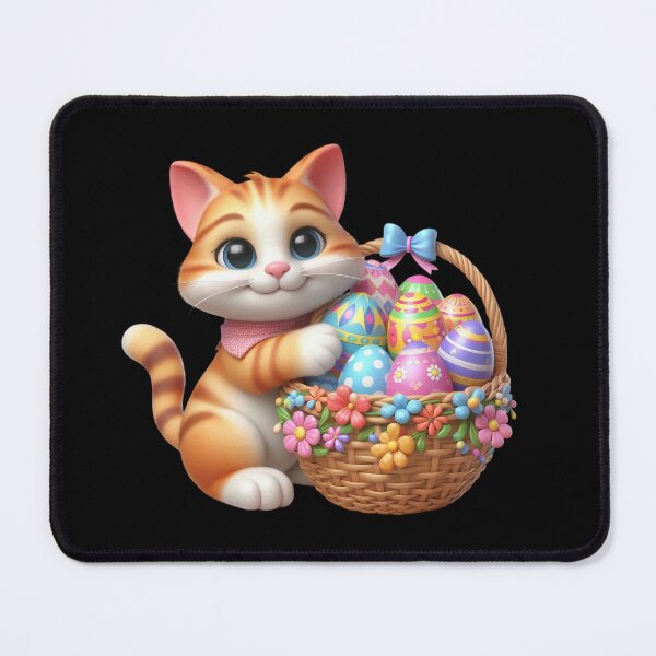 Item preview, Cute Kitten with Easter Basket designed and sold by rustonpoldoks.