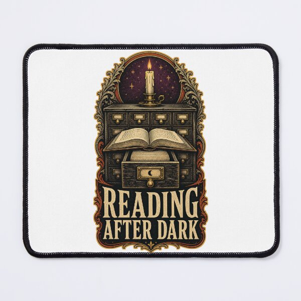 Item preview, Halloween Book Lover Shirt Reading After Dark designed and sold by Freshloop Studio | Whimsical Vintage Art.
